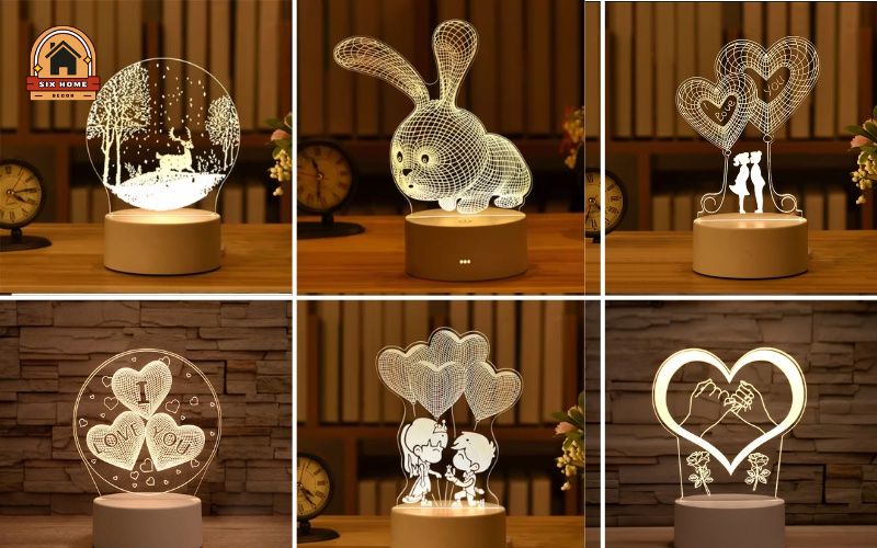 Decor phòng ngủ bằng đèn led 3D