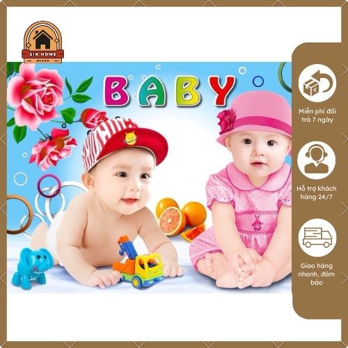 Tranh Dán Tường Em Bé Baby Cute